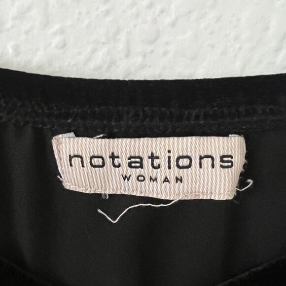 VTG Notations Sz 2X Midi Tiered Skirt Velvet Mixed Media Whimsigoth Witchy - Picture 2 of 9